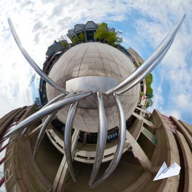 360 Grad Skulptur Toutes Directions  Ruhr Universitaet Bochum Tiny Planet 